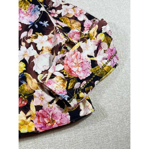 NWT Aratta Silent Journey Women’s Med Multicolor Floral Motorcycle Jacket - Picture 11 of 13